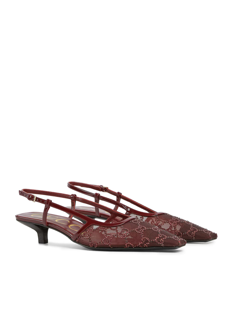 DÉCOLLETÉ SLINGBACK CON CRISTALLI GG