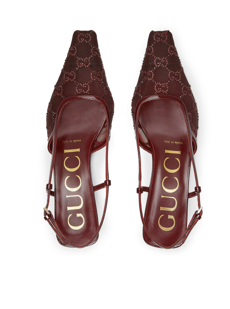 DÉCOLLETÉ SLINGBACK CON CRISTALLI GG