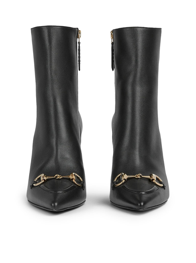 STIVALETTI IN PELLE CON MORSETTO