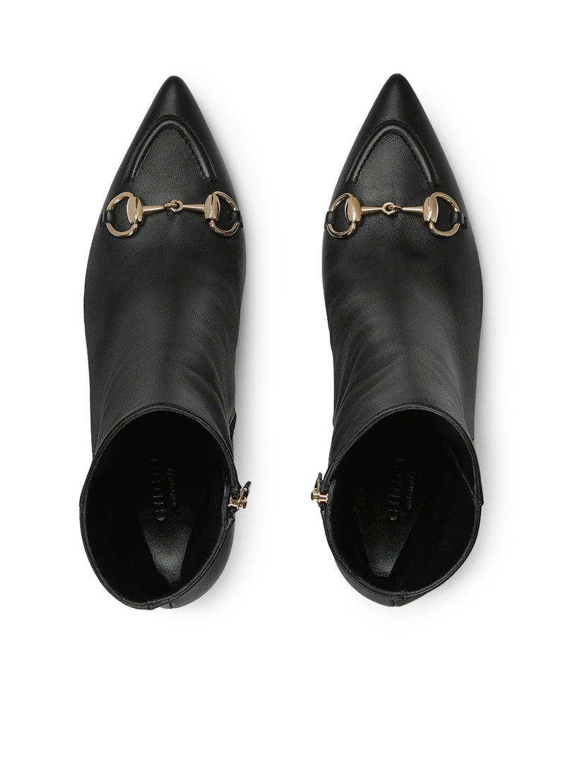 STIVALETTI IN PELLE CON MORSETTO