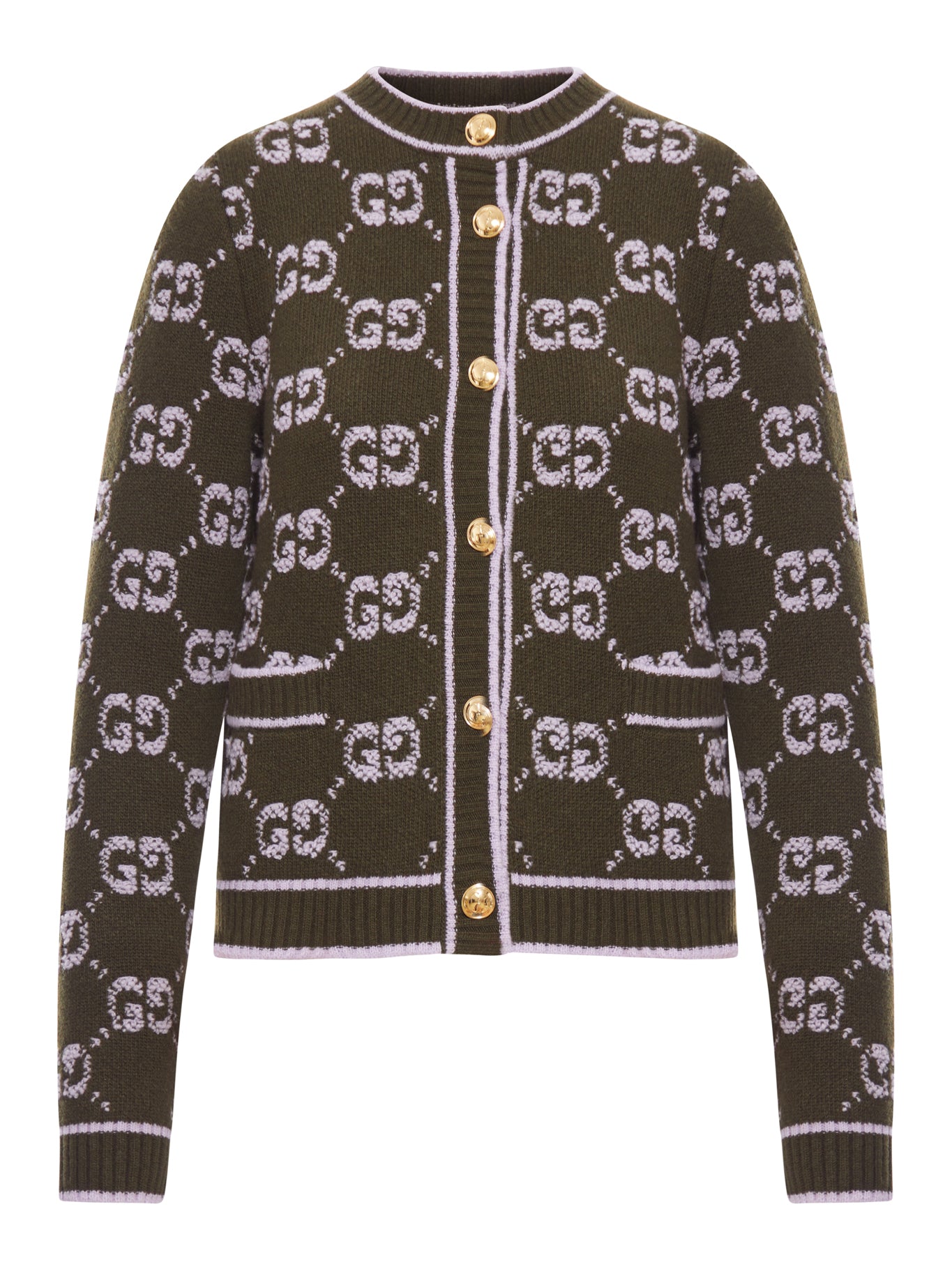 CARDIGAN IN LANA GG JACQUARD BOUCLÉ