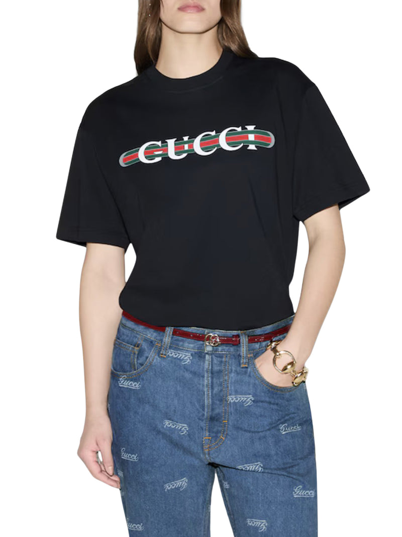 T-SHIRT IN JERSEY DI COTONE STAMPATO