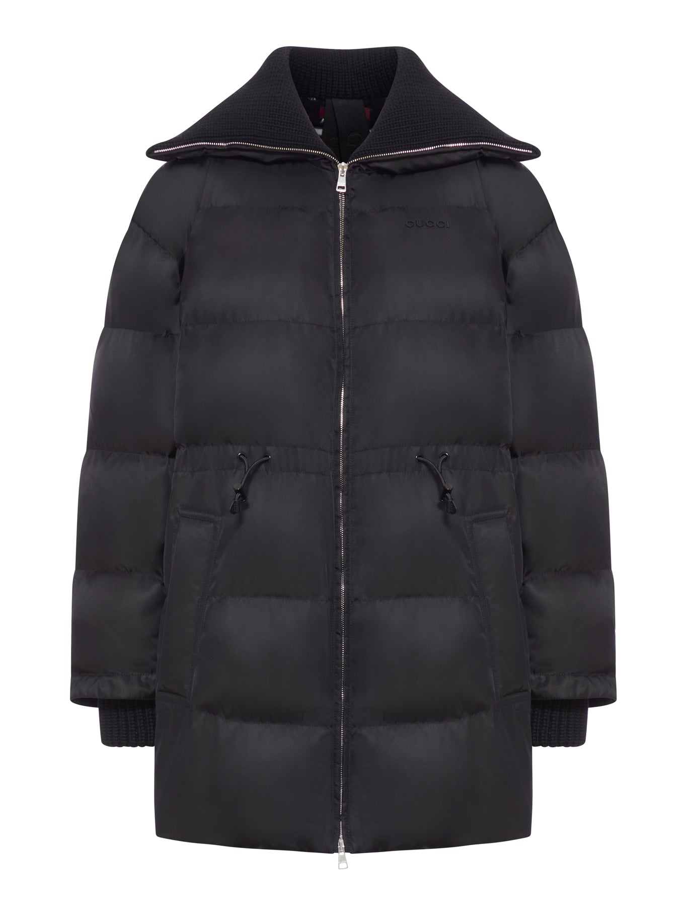 BOMBER IMBOTTITO CON RIFINITURE IN GABARDINE