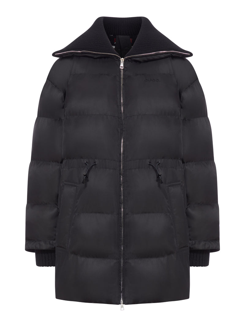 BOMBER IMBOTTITO CON RIFINITURE IN GABARDINE