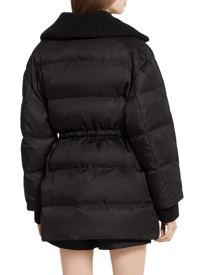 BOMBER IMBOTTITO CON RIFINITURE IN GABARDINE