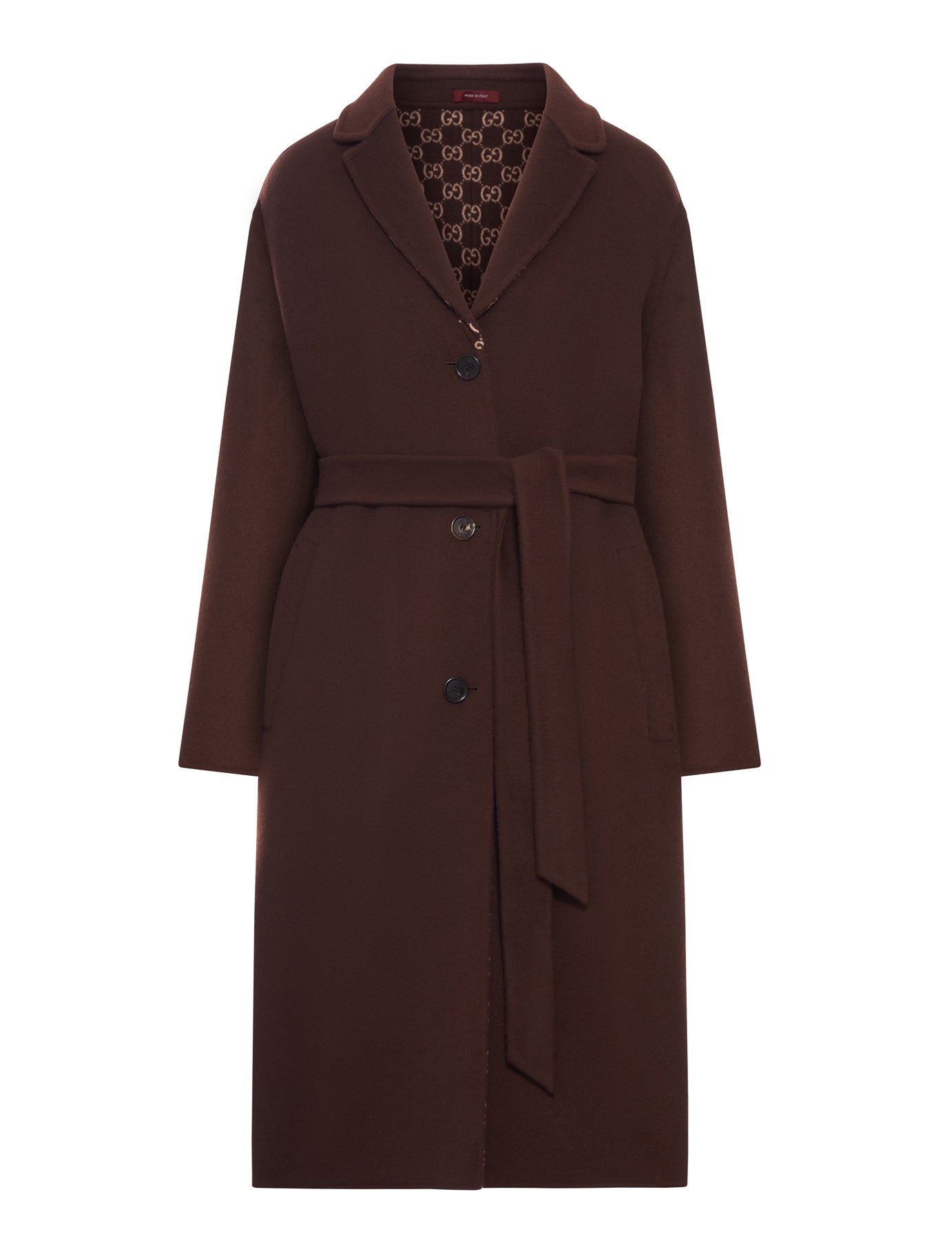 CAPPOTTO MONOPETTO CON MONOGRAMMA "GG"