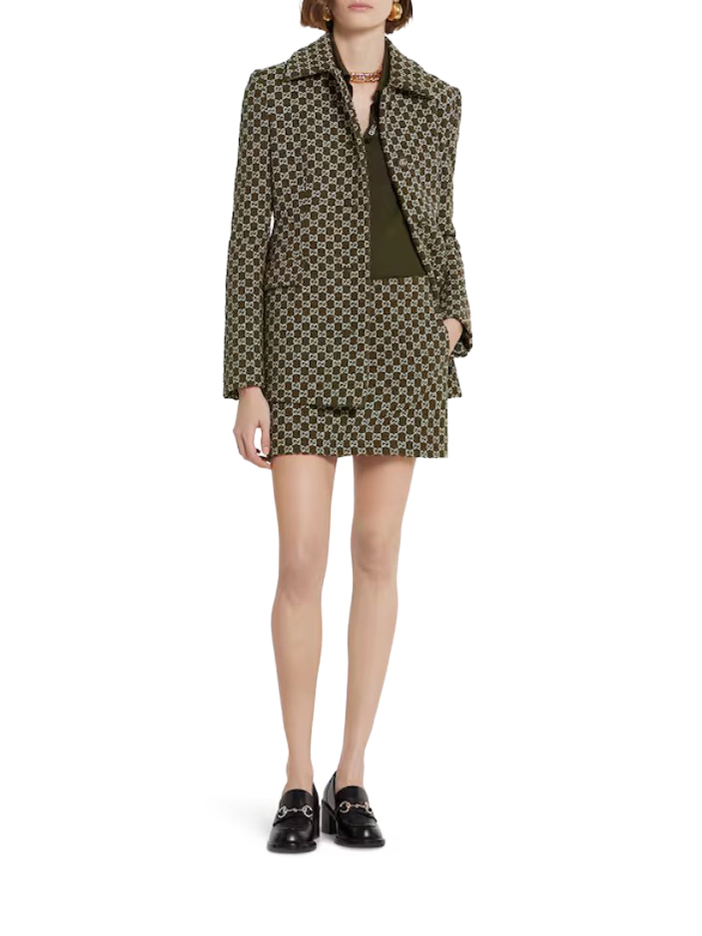 MINIGONNA IN COTONE GG BOUCLÉ