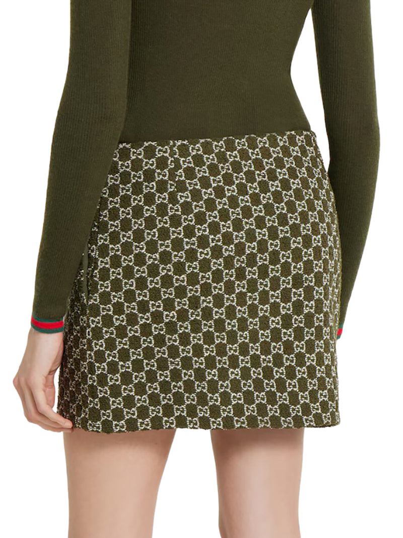 MINIGONNA IN COTONE GG BOUCLÉ