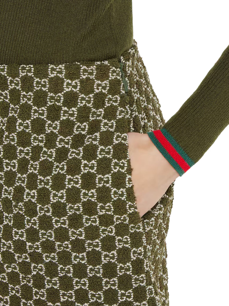 MINIGONNA IN COTONE GG BOUCLÉ