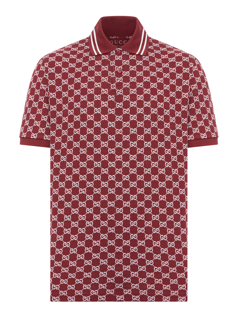 POLO IN PIQUET DI COTONE GG JACQUARD