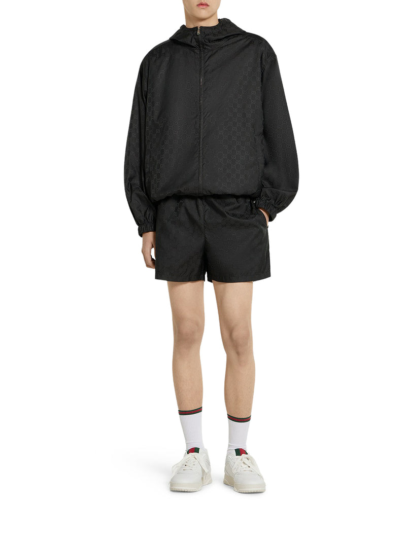 GIACCA IN NYLON GG JACQUARD CON CERNIERA