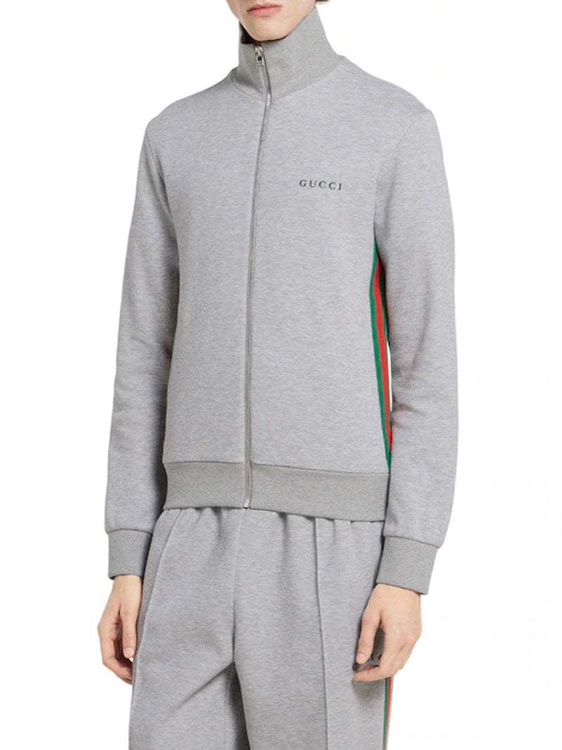 GIACCA IN PIQUET DI COTONE DOUBLE CON CERNIERA