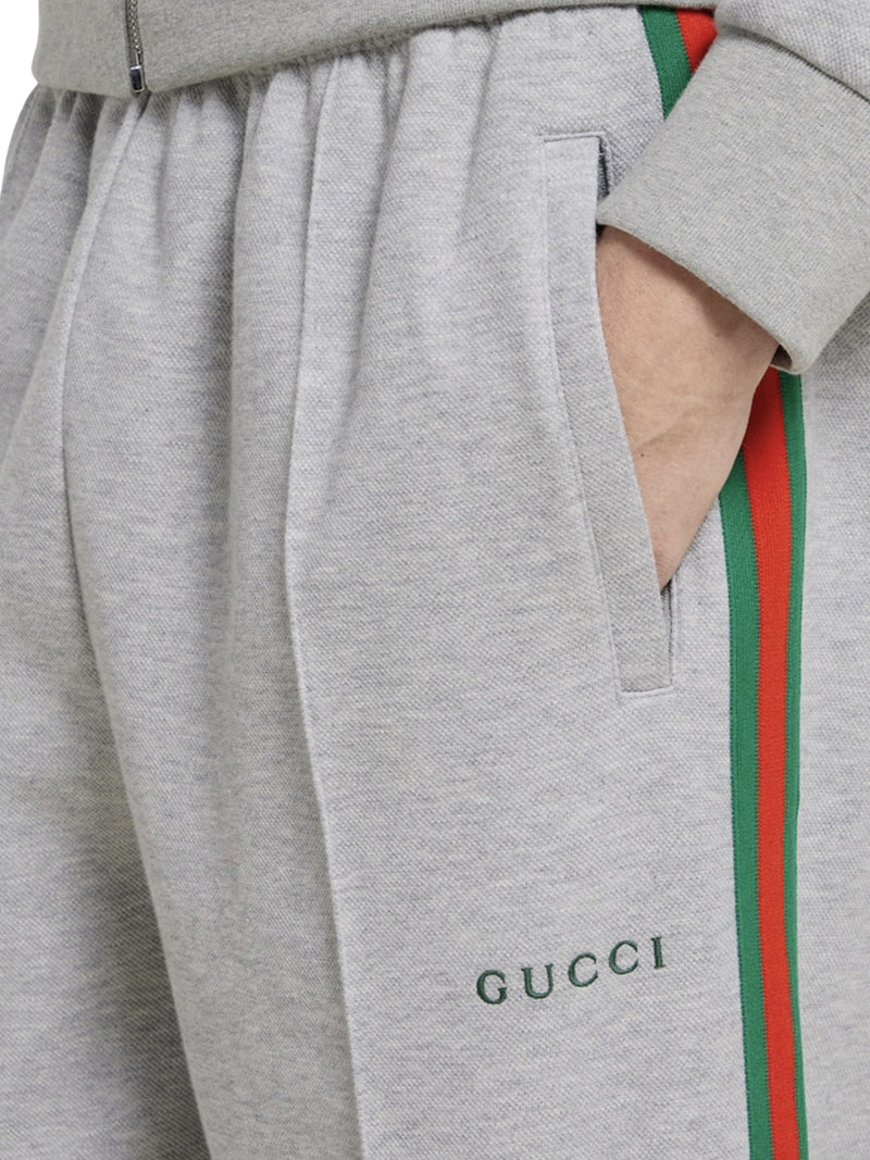 PANTALONI SPORTIVI DOPPI IN PIQUET DI COTONE