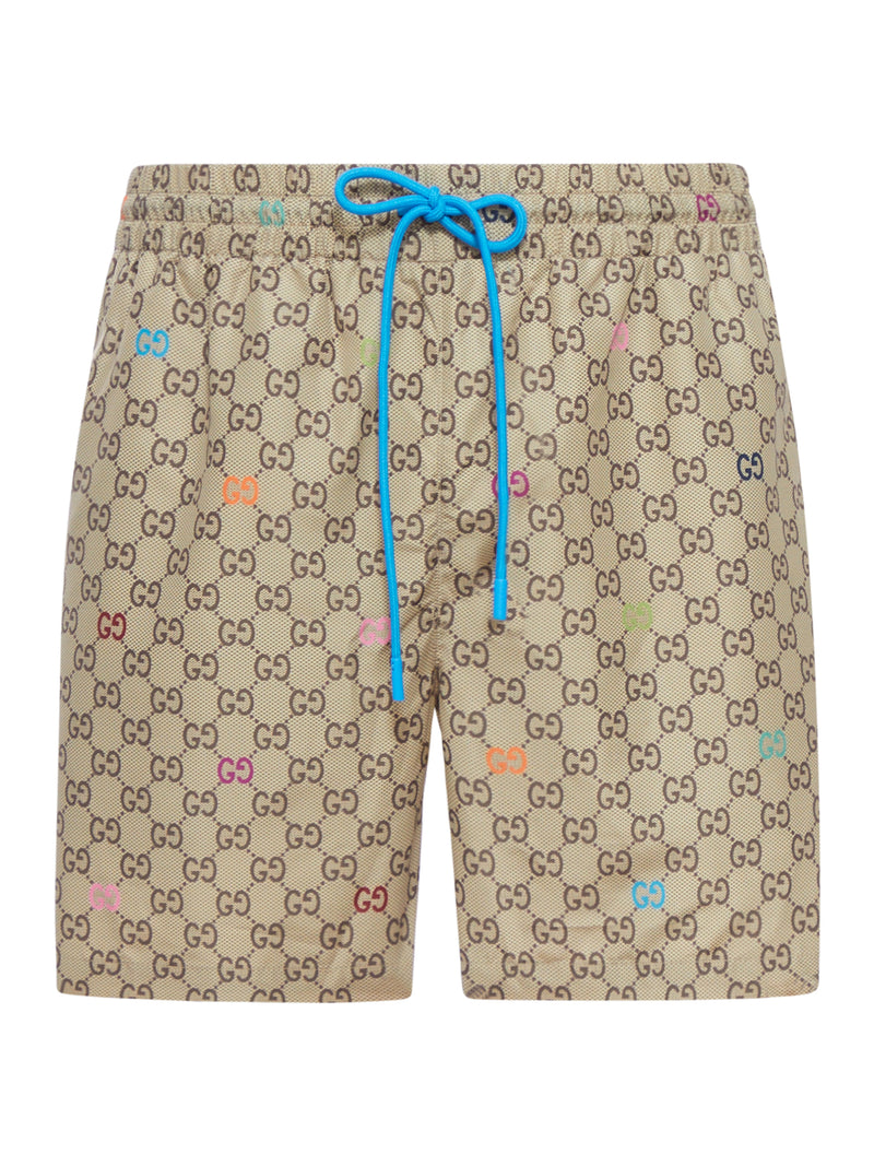 COSTUME DA BAGNO IN POPELINE TECNICO STAMPATO