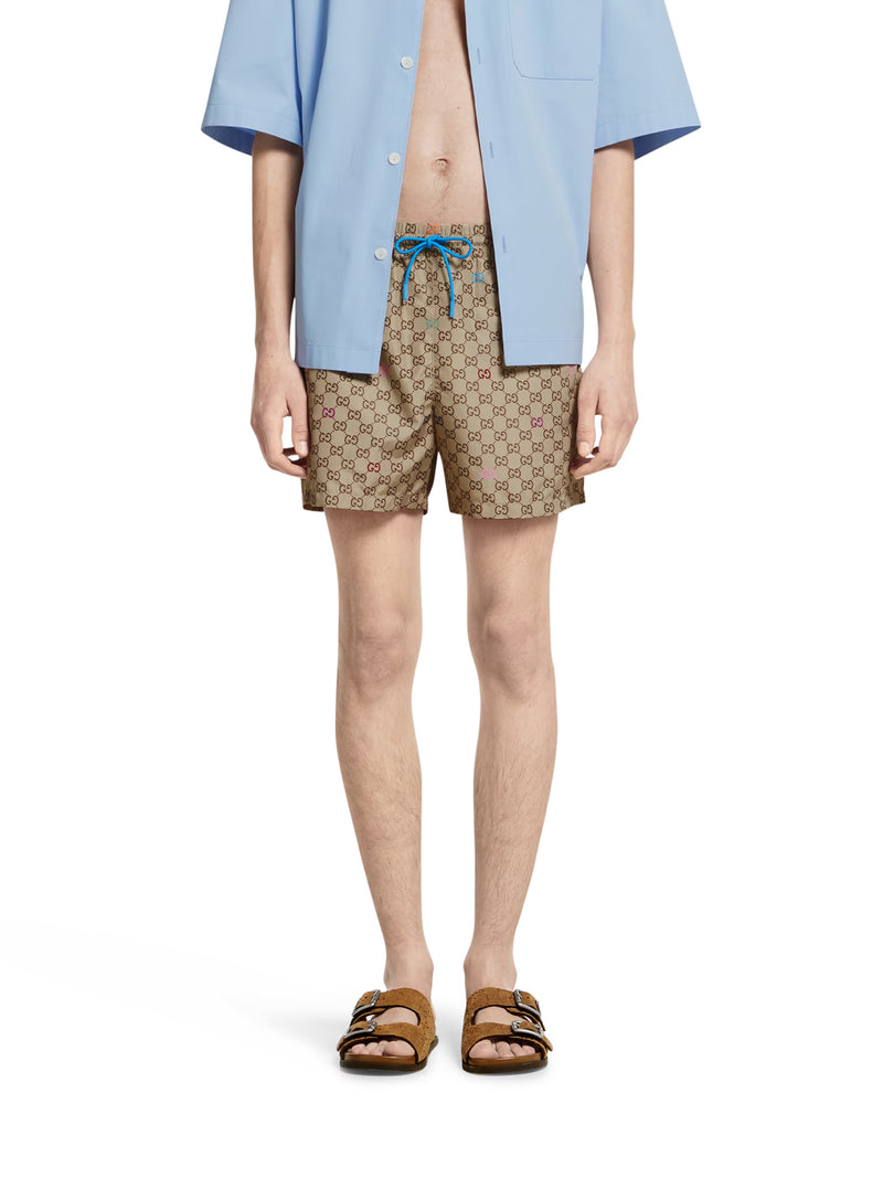 COSTUME DA BAGNO IN POPELINE TECNICO STAMPATO