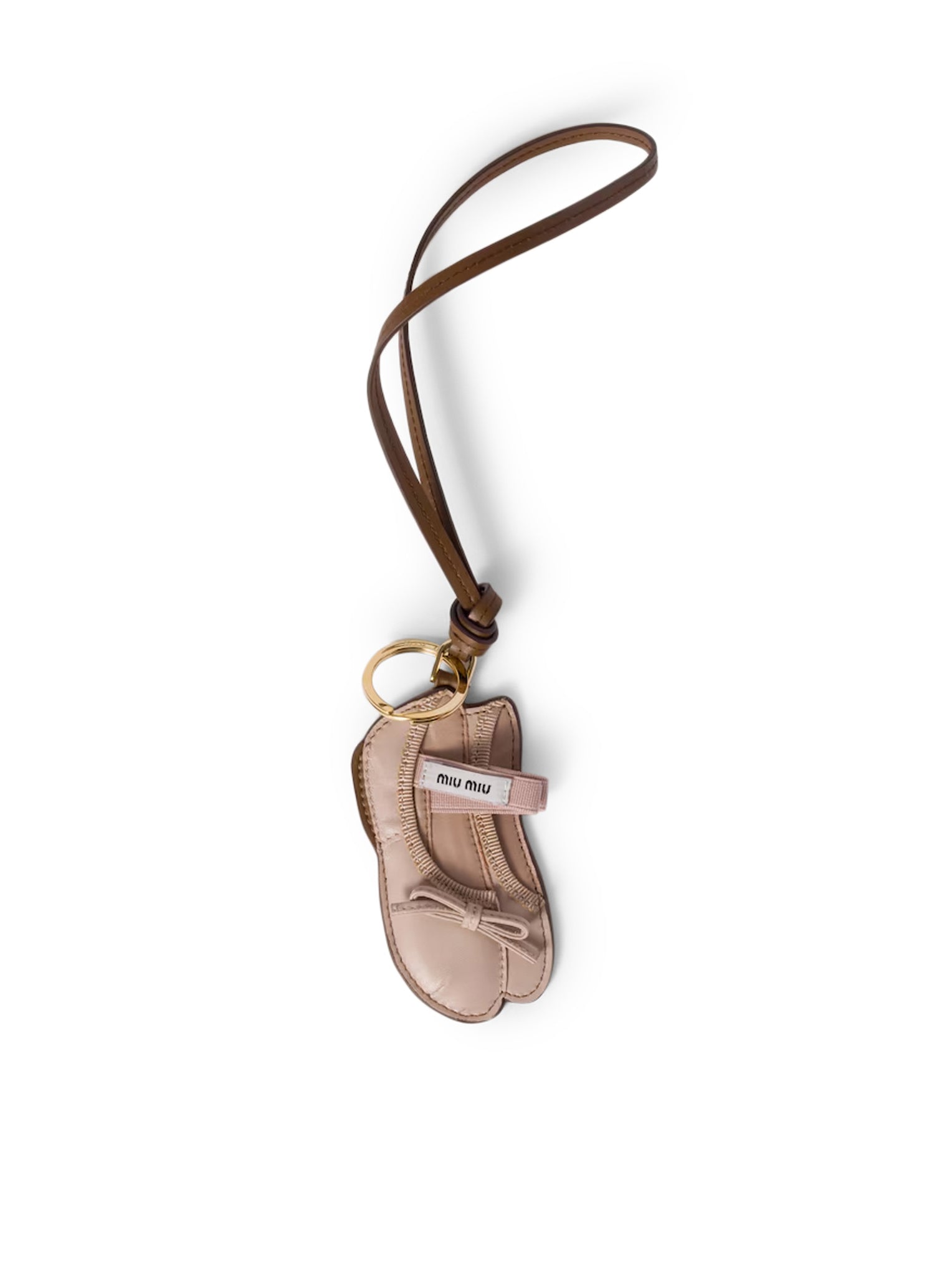 TRICK PORTACHIAVI MIU BALLET IN PELLE