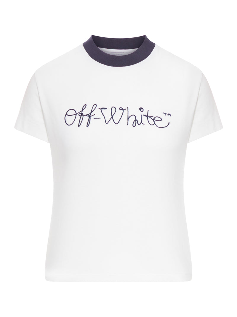 T-SHIRT ADERENTE CON LOGO EMB