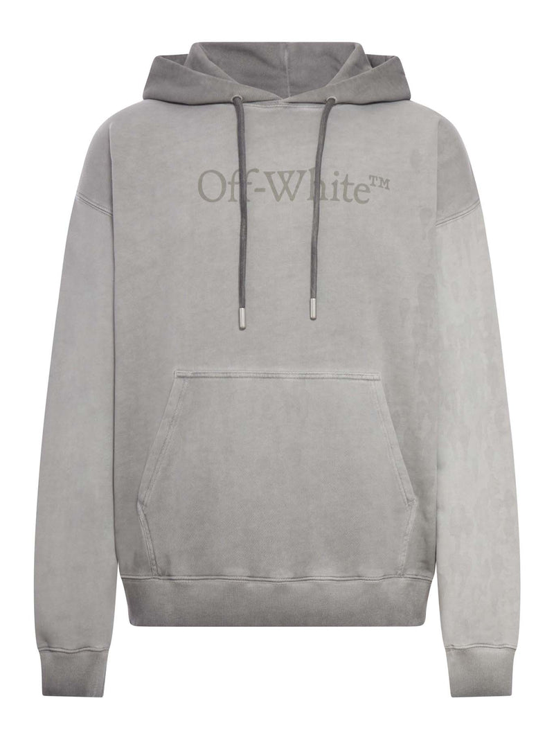 FELPA CON CAPPUCCIO IN COTONE EFFETTO DEGRADE`