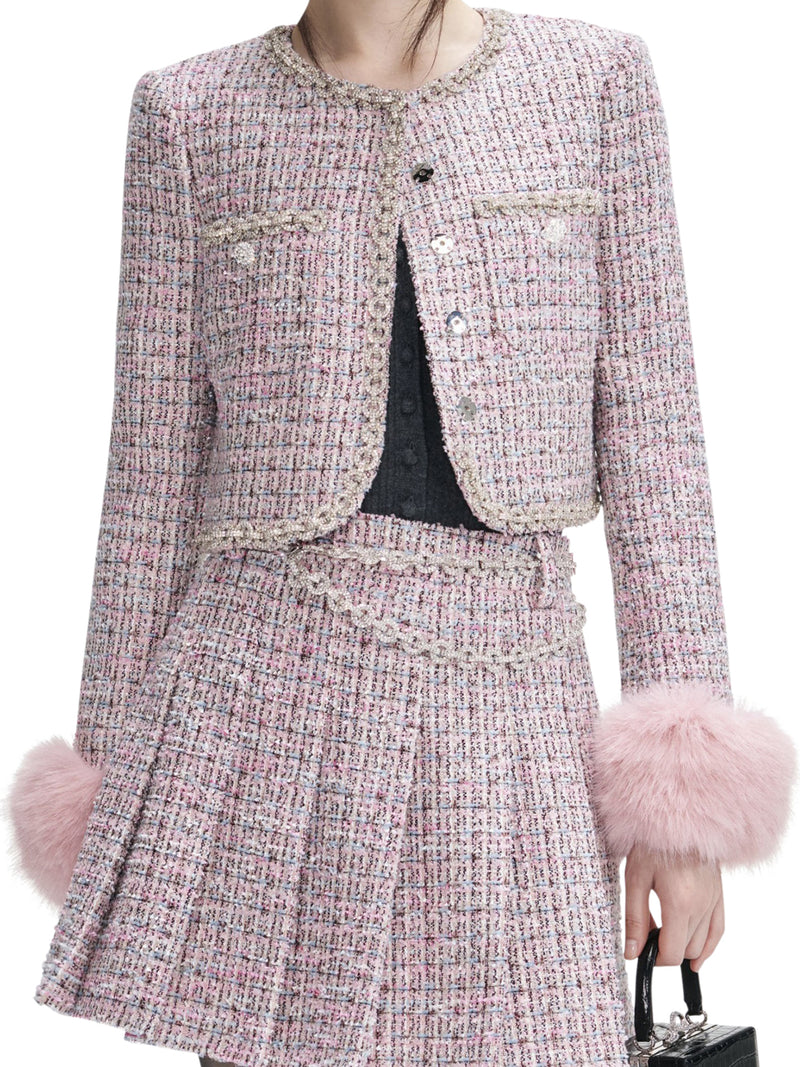 MINIGONNA BOUCLE CON CINTURA DI CRISTALLI