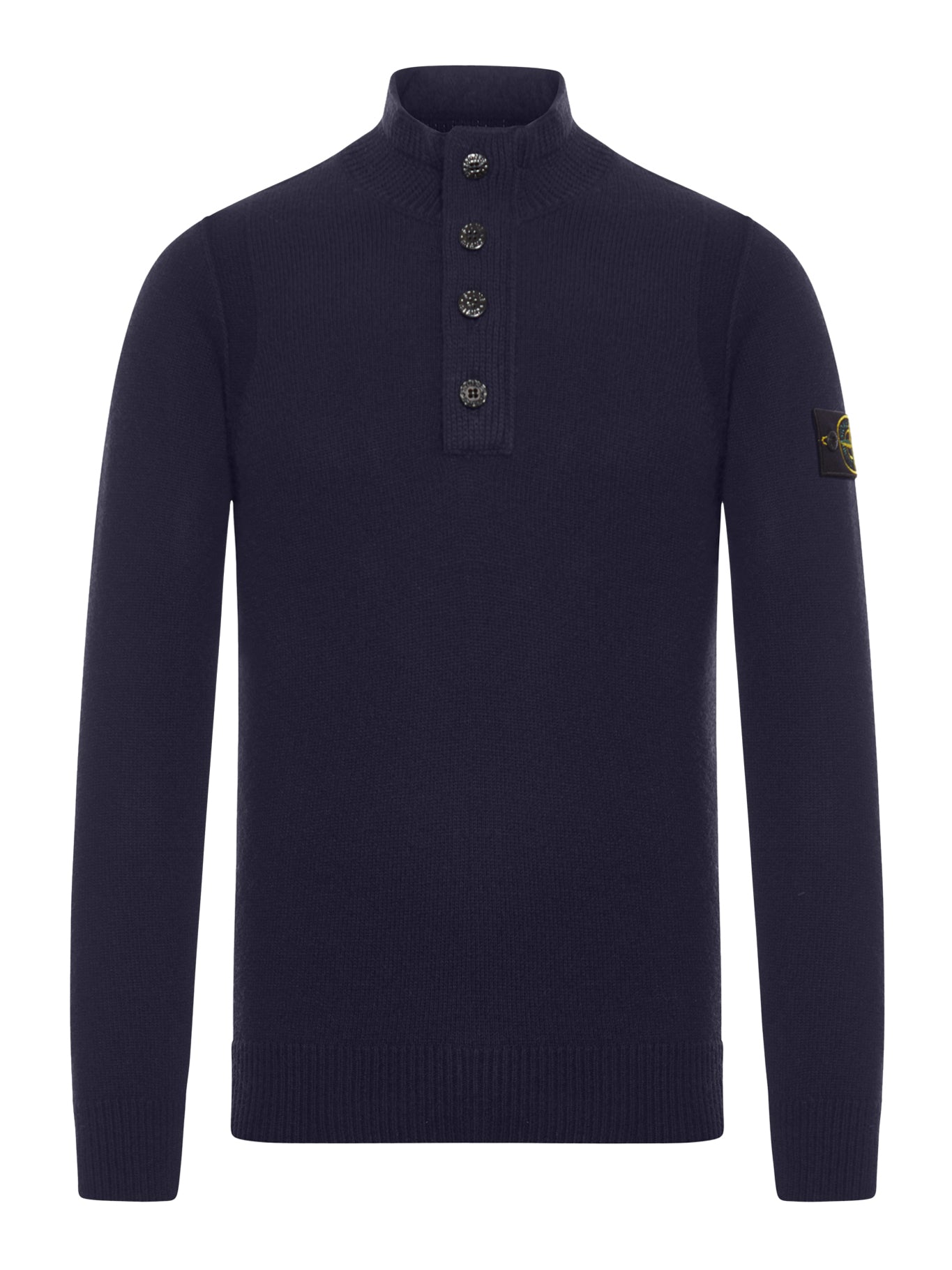 MAGLIONE CON ZIP CORTA E DETTAGLI IN FELTRO