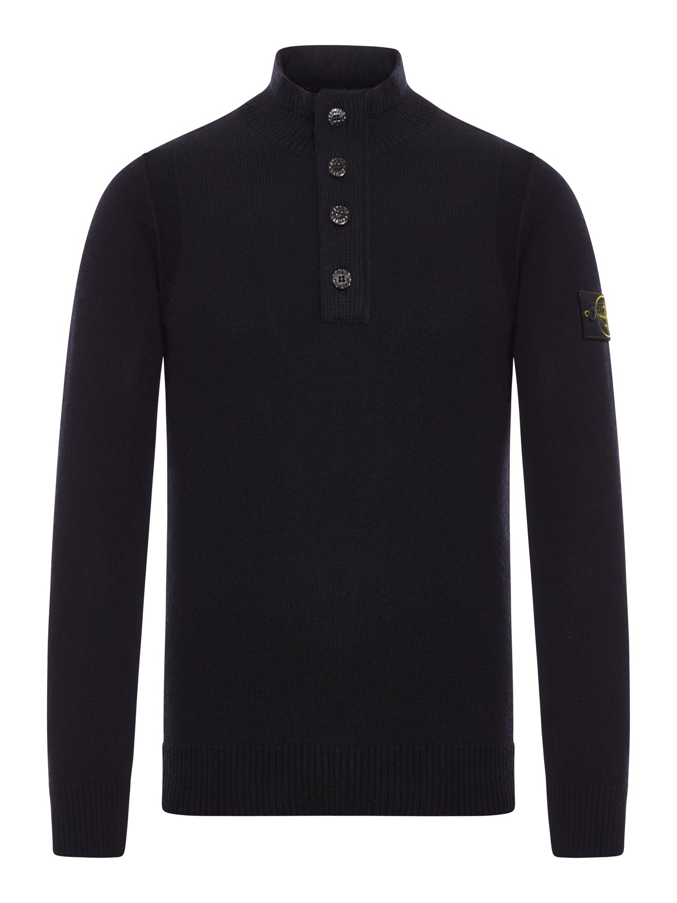 MAGLIONE CON ZIP CORTA E DETTAGLI IN FELTRO