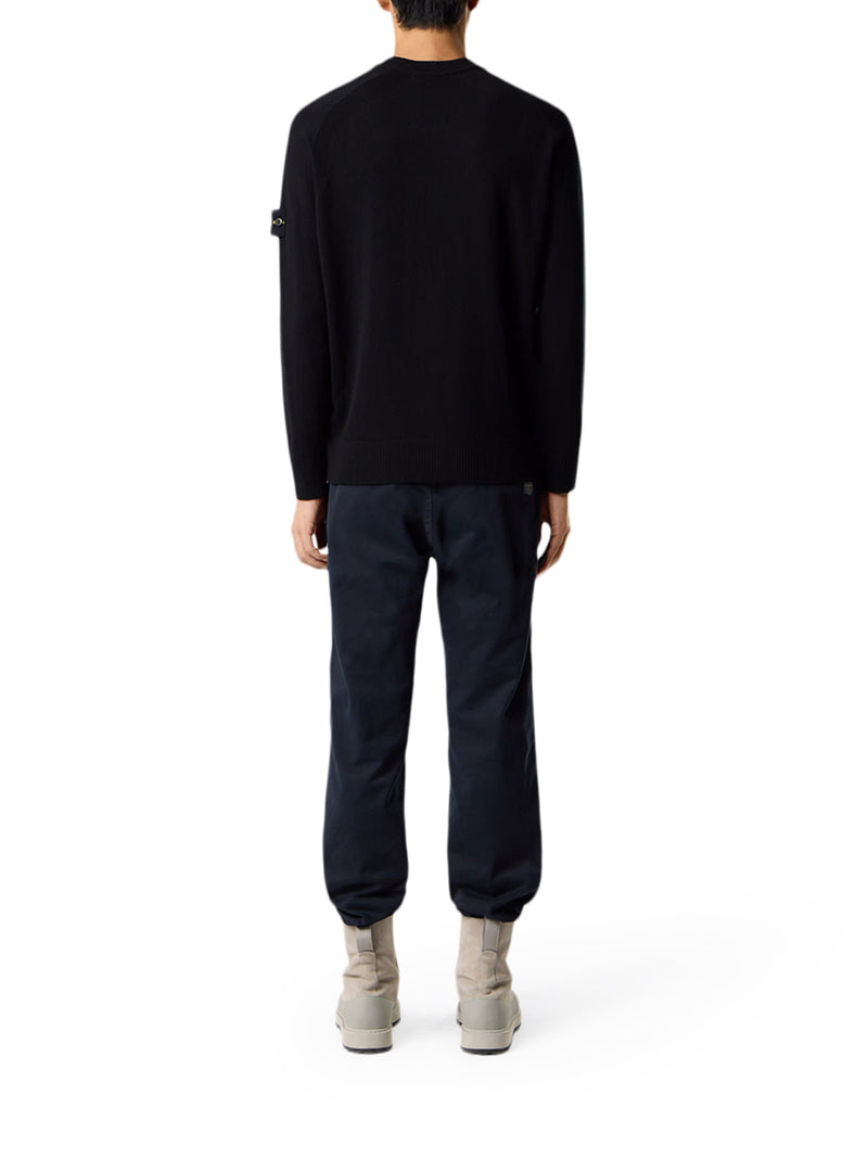 MAGLIONE GIROCOLLO IN LANA CON LOGO COMPASS