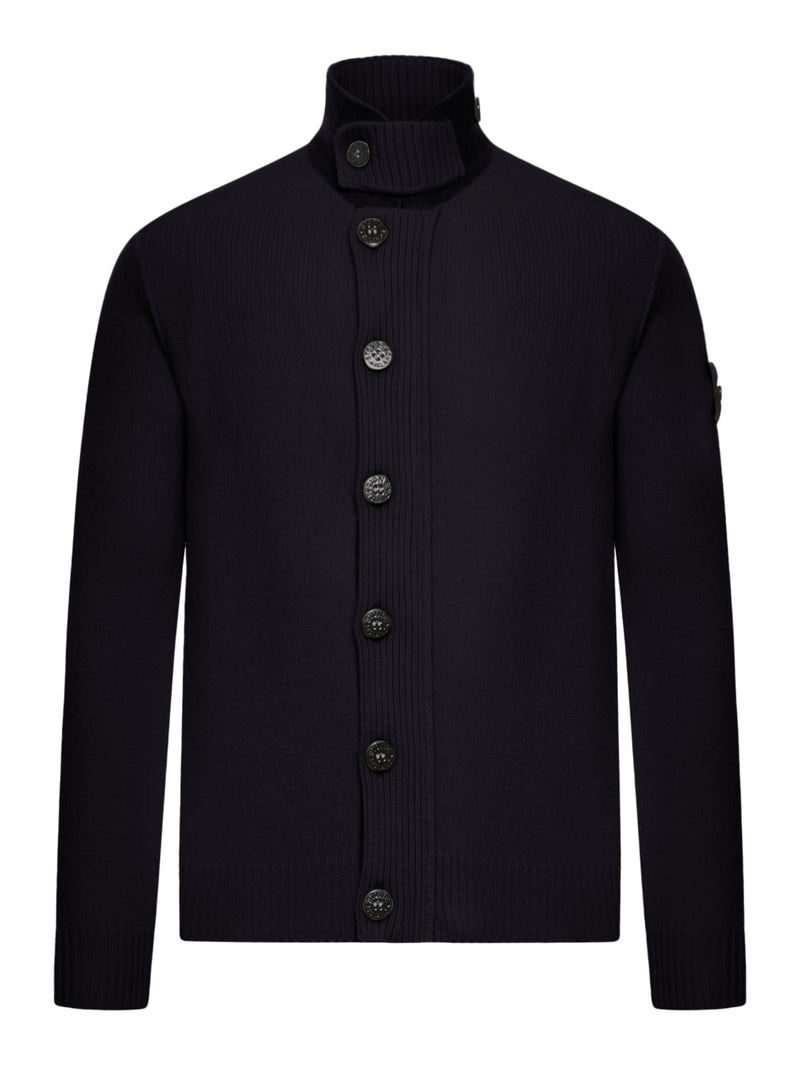 CARDIGAN COLLO ALTO IN LANA