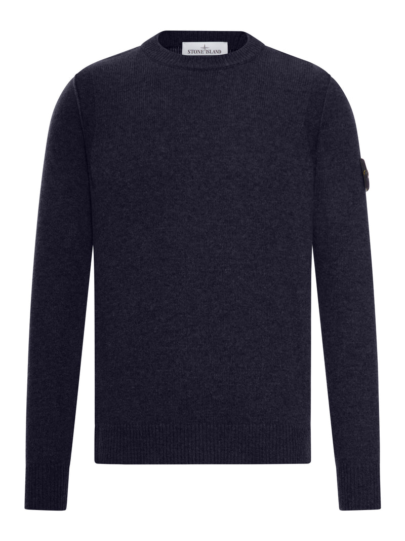 MAGLIONE EFFETTO MELANGE CON LOGO COMPASS