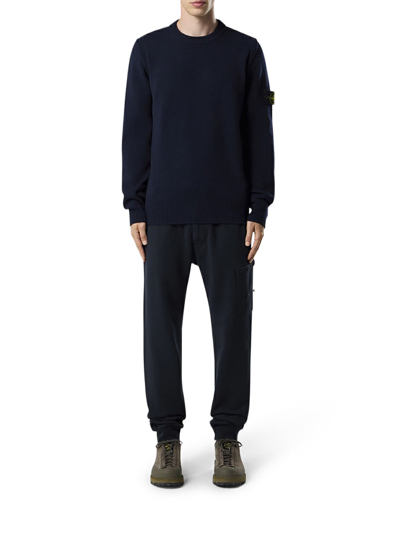 MAGLIONE EFFETTO MELANGE CON LOGO COMPASS