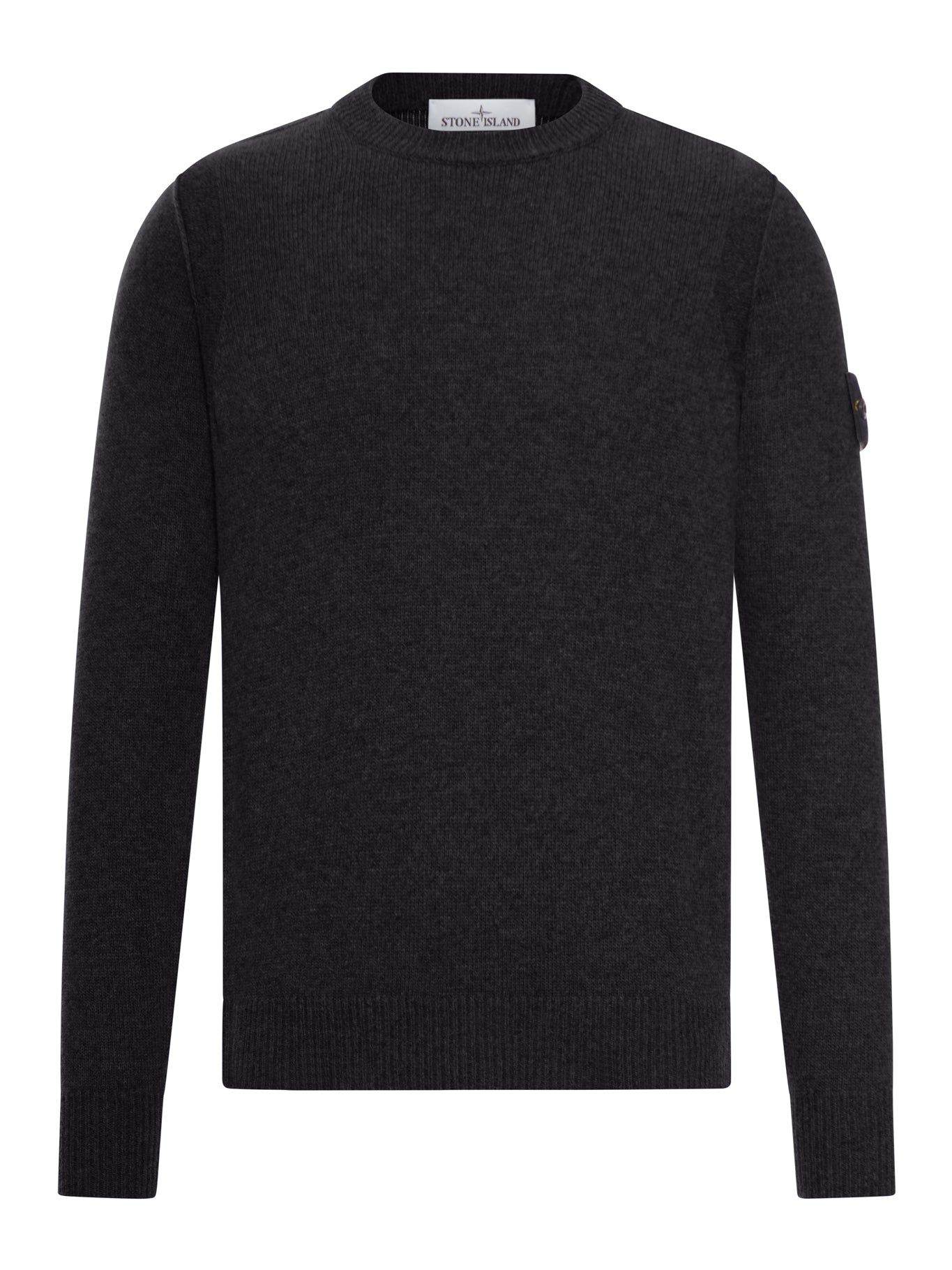 MAGLIONE EFFETTO MELANGE CON LOGO COMPASS