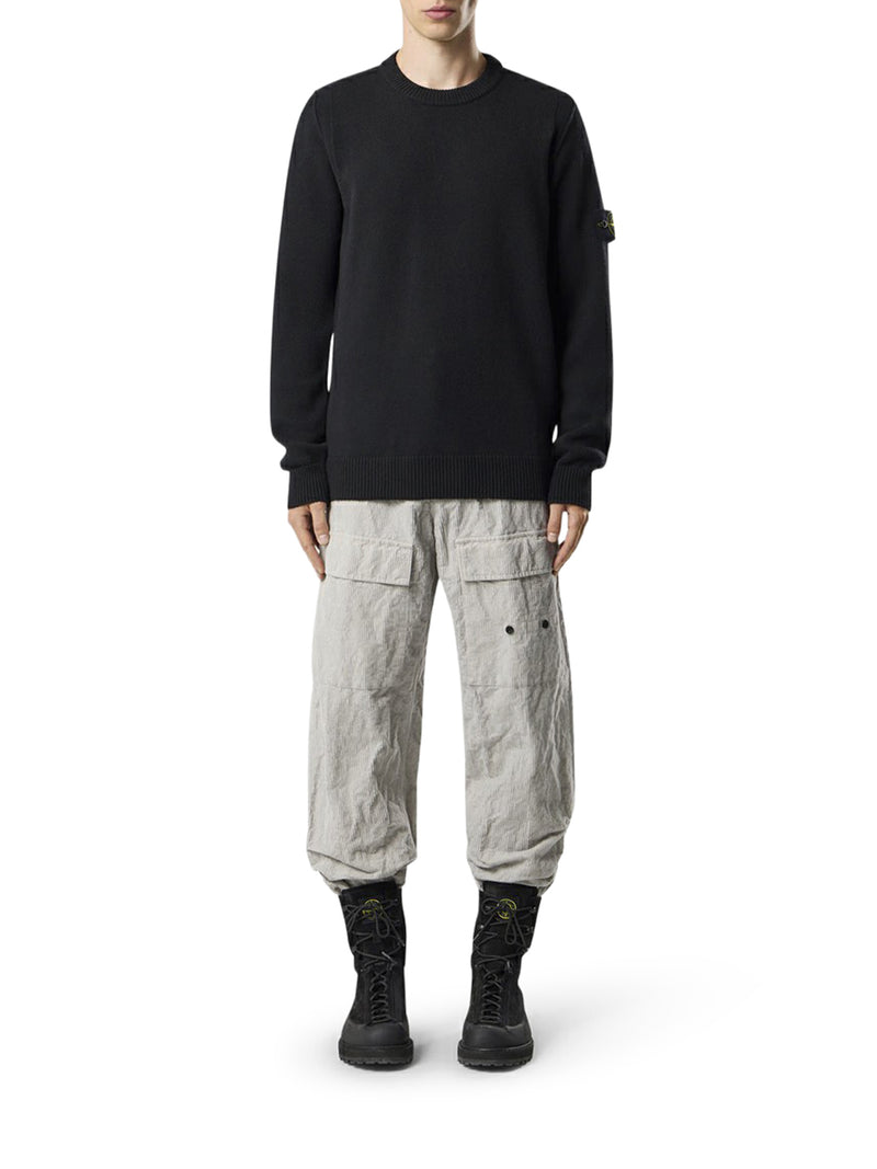 MAGLIONE EFFETTO MELANGE CON LOGO COMPASS