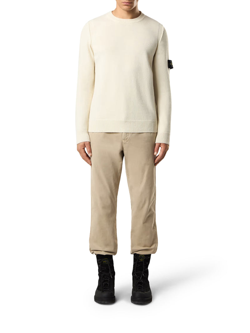 MAGLIONE EFFETTO MELANGE CON LOGO COMPASS