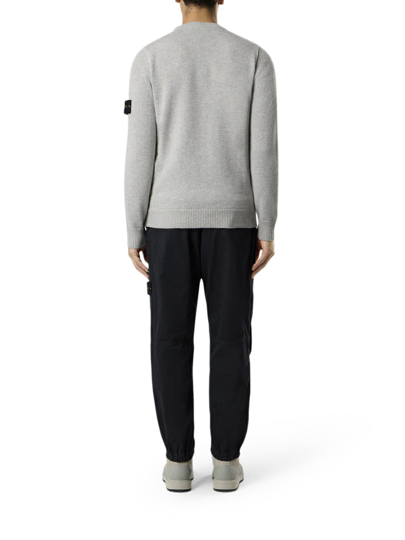 MAGLIONE EFFETTO MELANGE CON LOGO COMPASS