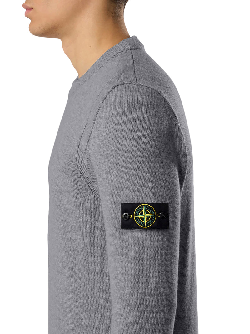 MAGLIONE EFFETTO MELANGE CON LOGO COMPASS