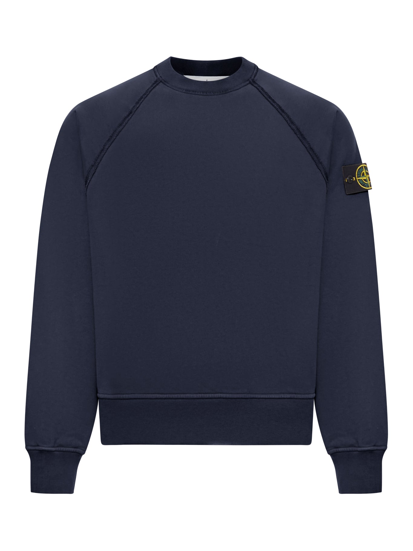 FELPA GIROCOLLO IN COTONE BIOLOGICO GARZATO