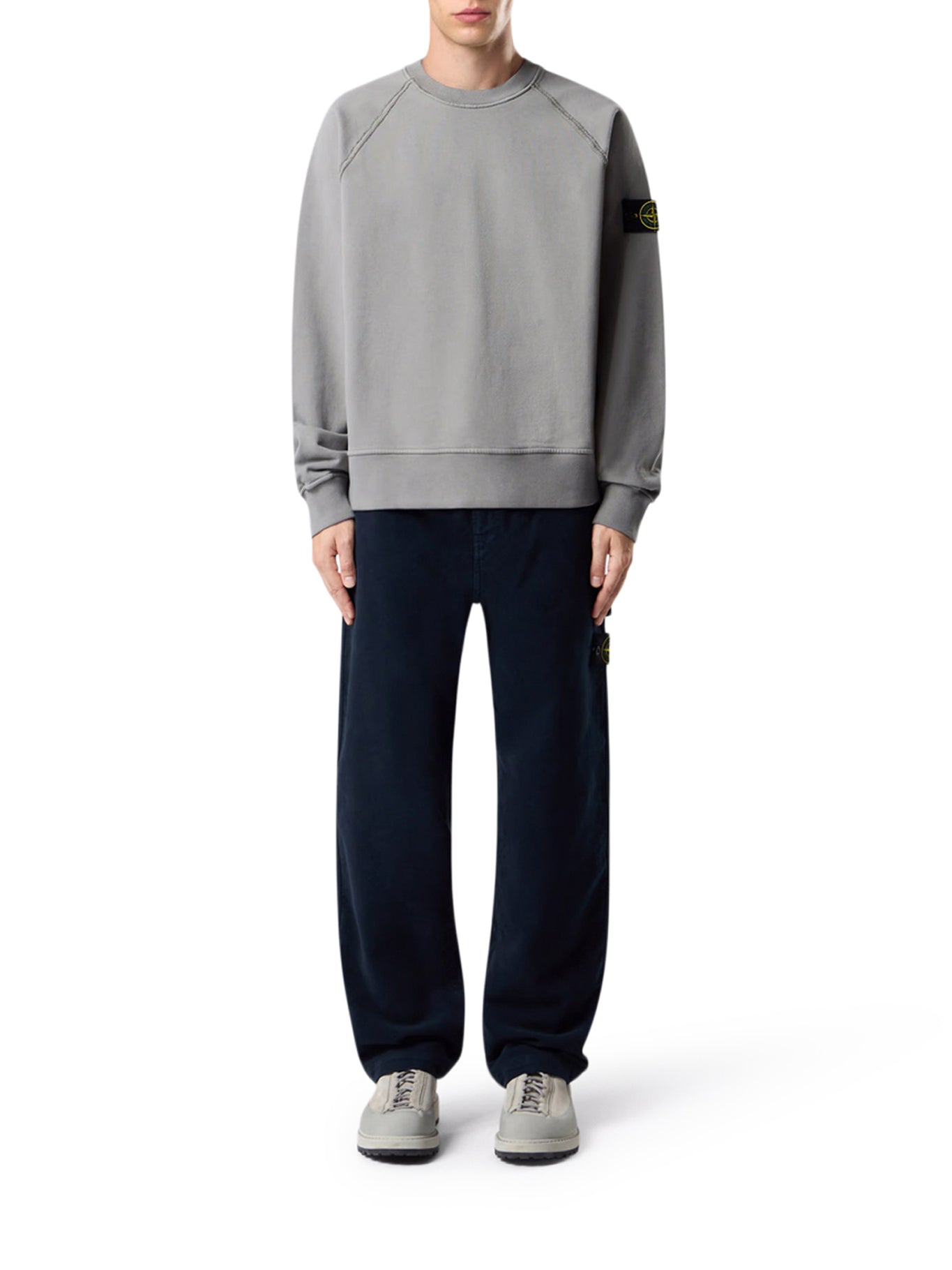 FELPA GIROCOLLO IN COTONE BIOLOGICO GARZATO