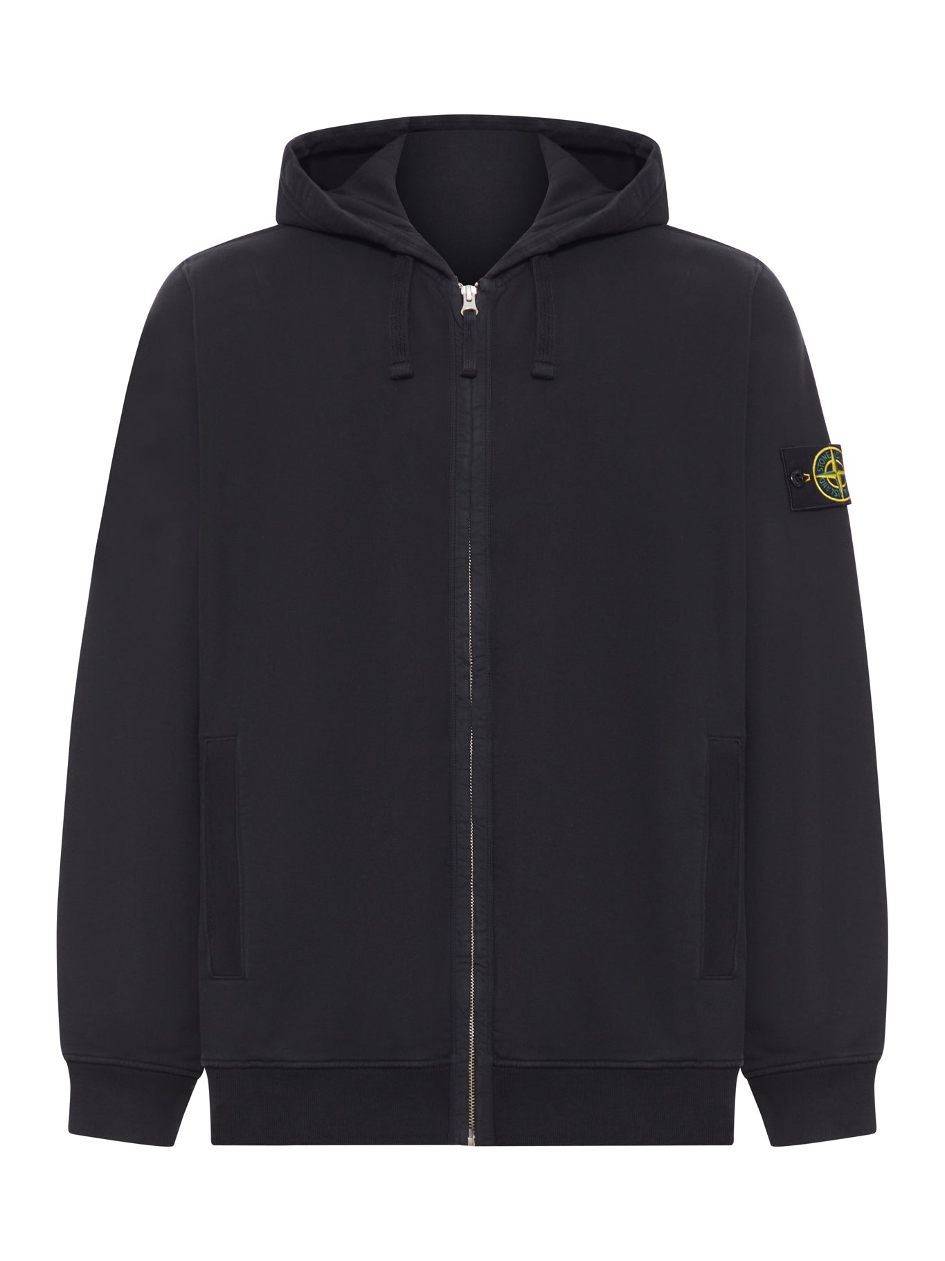 FELPA IN COTONE CON ZIP E CAPPUCCIO