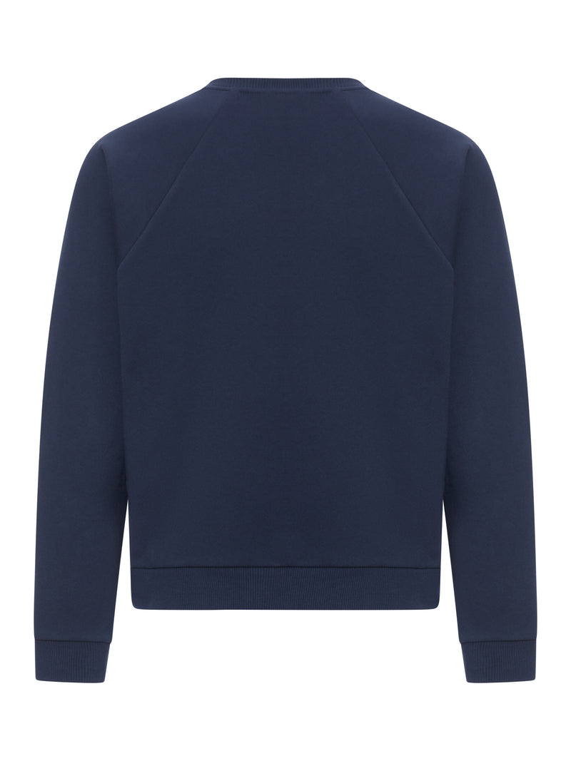 FELPA GIROCOLLO CON LOGO CURVO