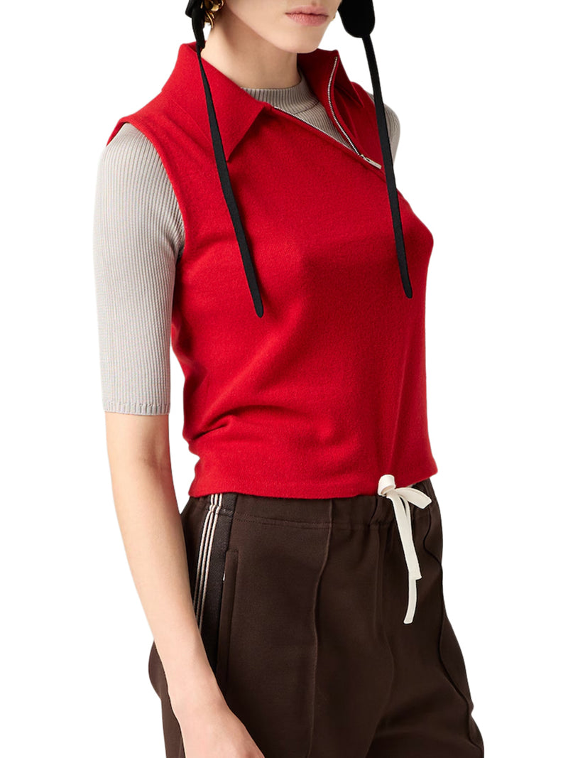 POLO SMANICATA IN CASHMERE