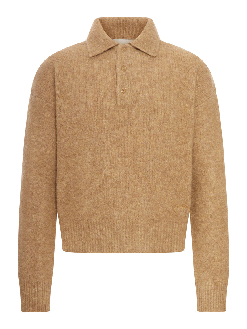 POLO A MANICHE LUNGHE IN ALPACA