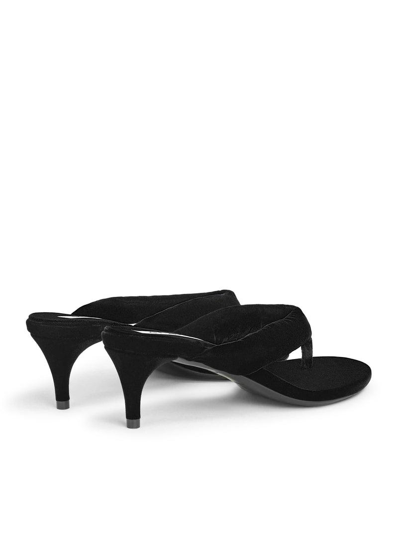 MULE INFRADITO CON TACCO IN VELLUTO