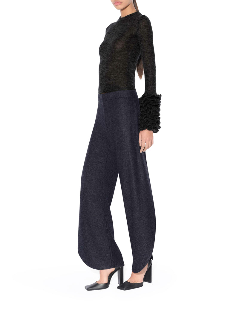 PULLOVER IN MOHAIR CON RUCHE