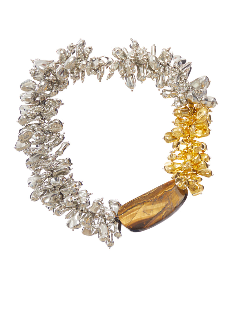 COLLANA BICOLORE RICAMATA