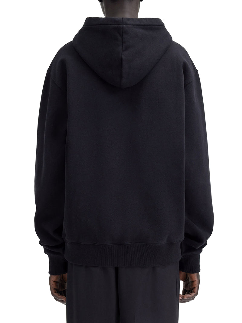 FELPA CON CAPPUCCIO GROS GRAIN