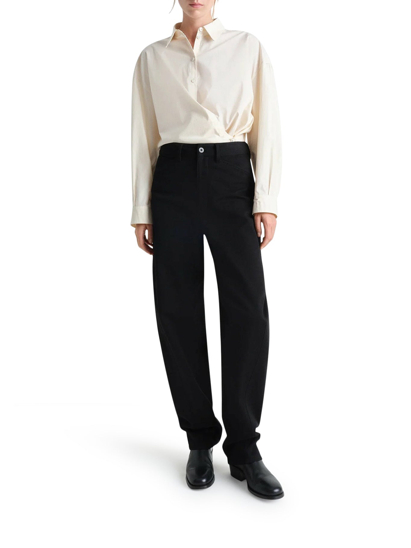 CAMICIA TWISTED CON COLLO DRITTO