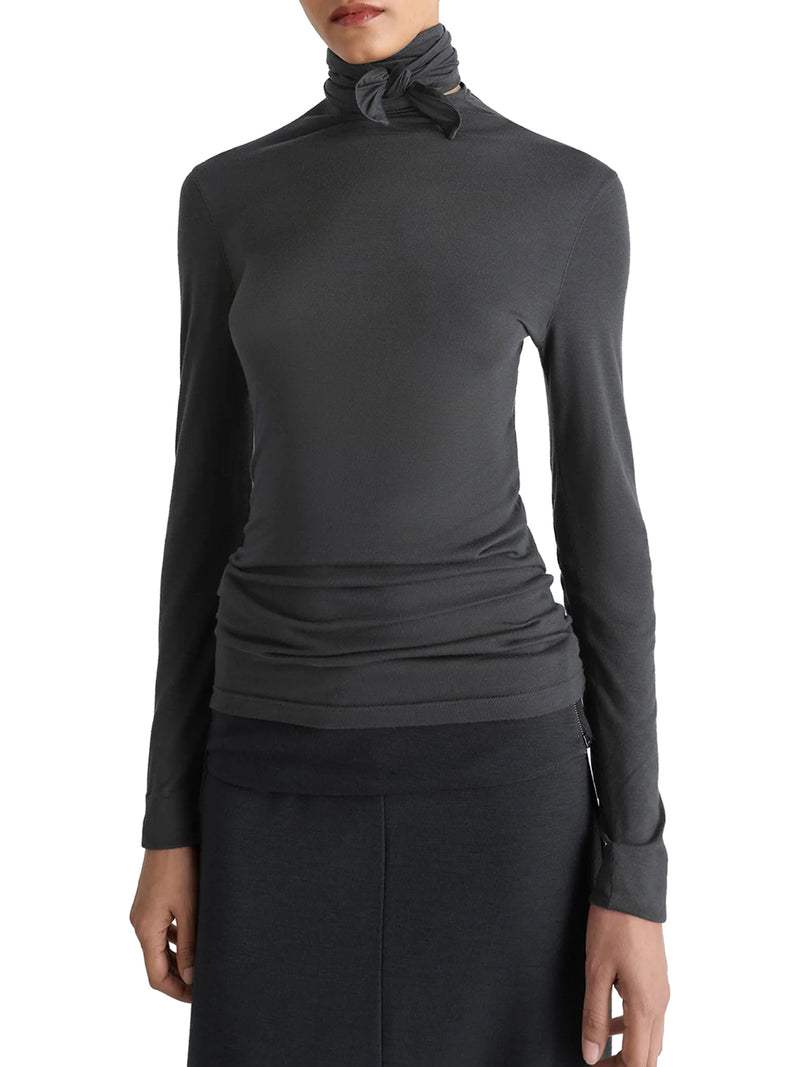 MAGLIA A FOULARD CON TOPPE