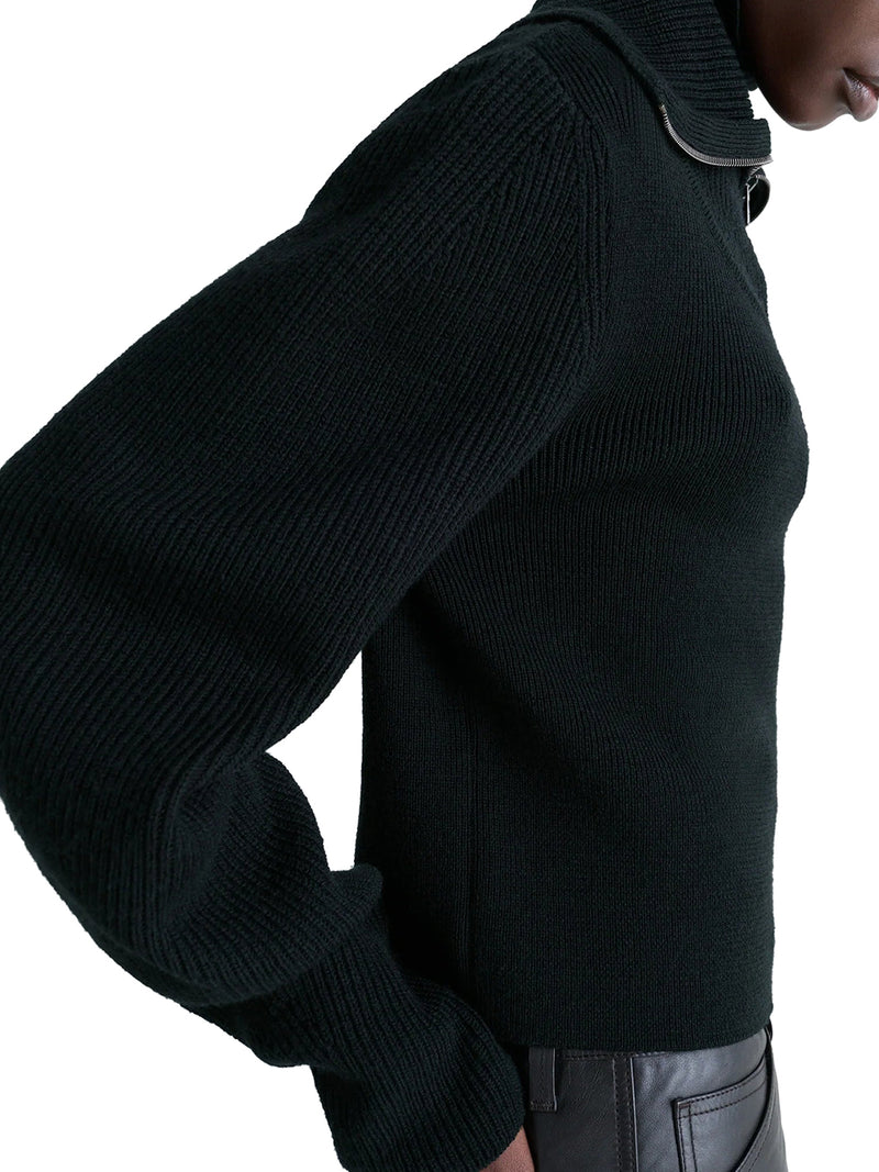 MAGLIONE CON ZIP IN LANA