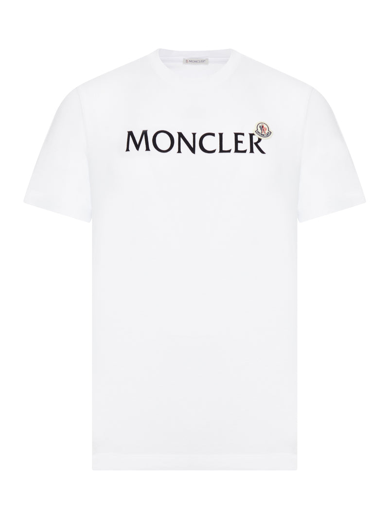 T-SHIRT CON LOGO FLOCCATO IN COTONE