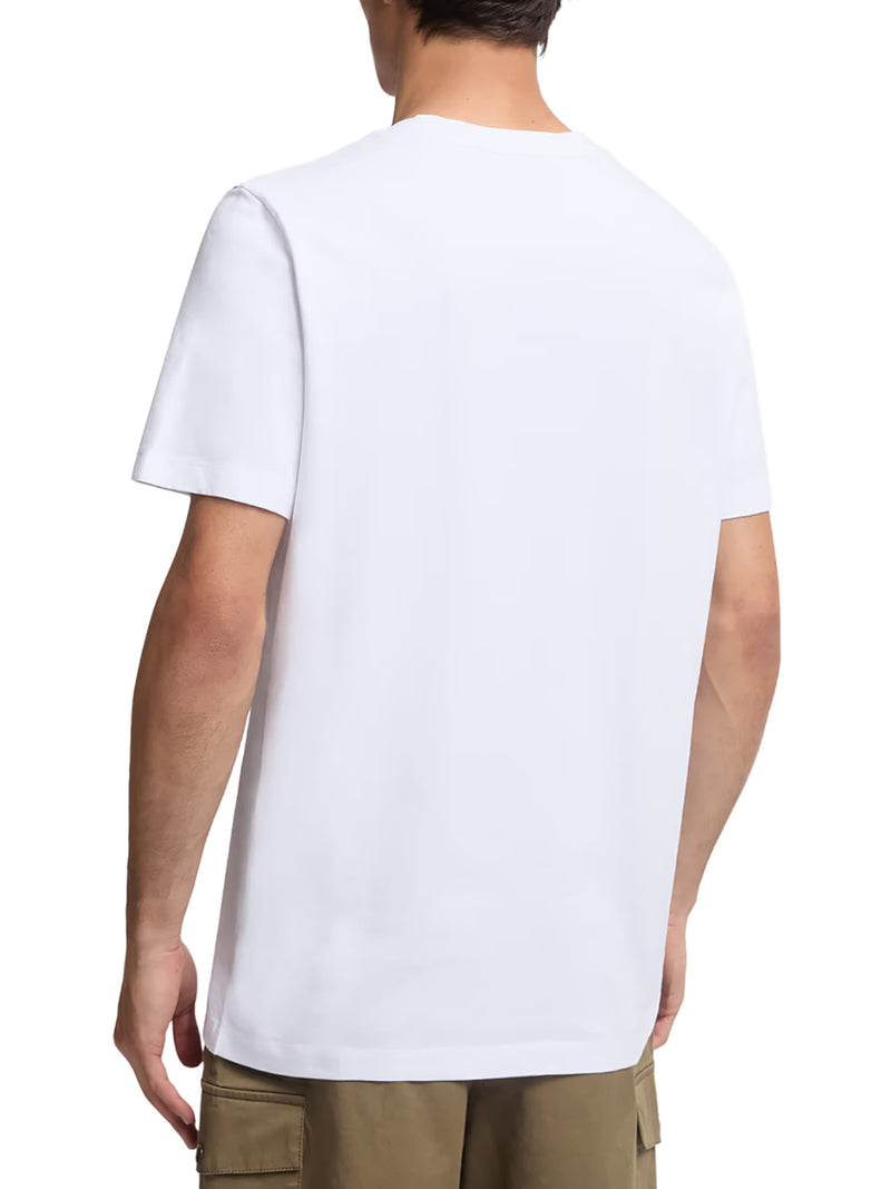 T-SHIRT CON LOGO FLOCCATO IN COTONE