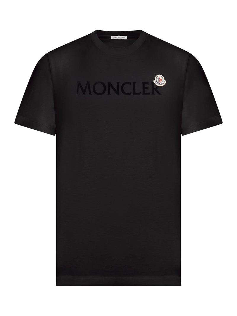 T-SHIRT CON LOGO FLOCCATO IN COTONE